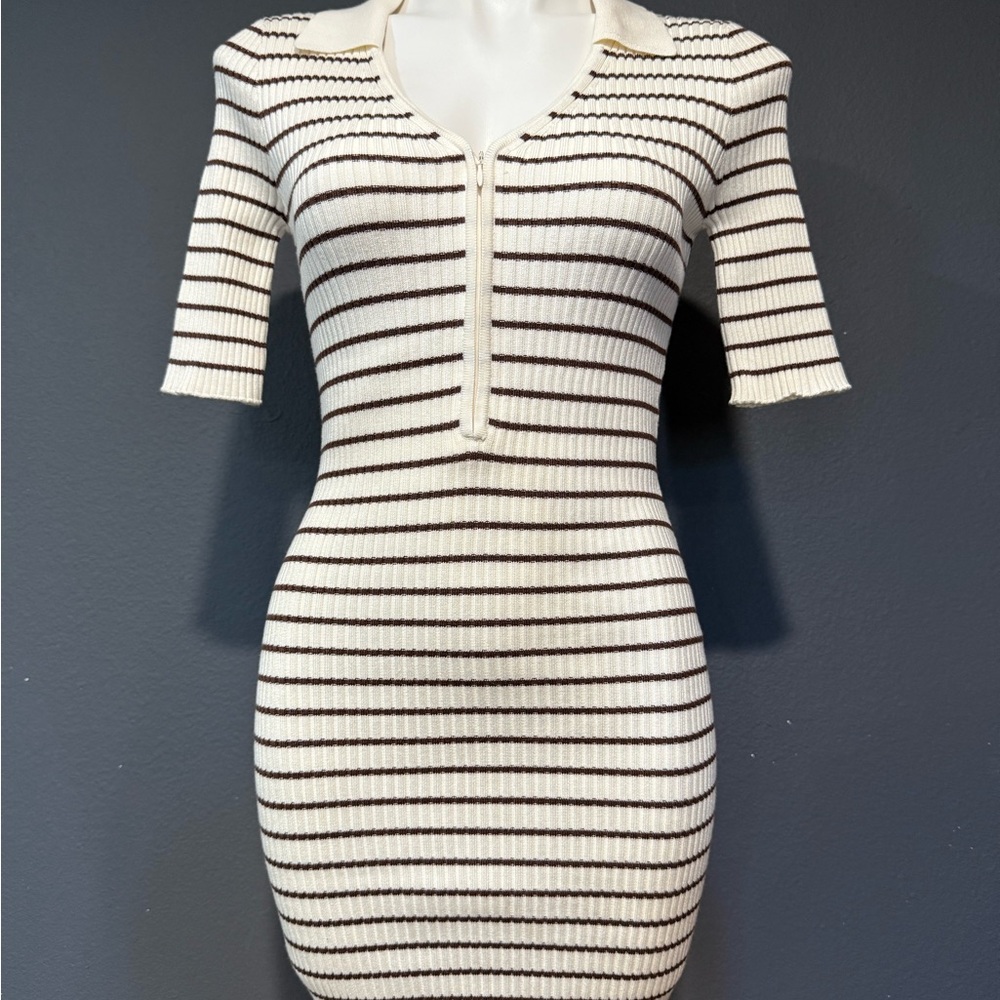 Abercrombie & Fitch Brown and Cream Mini Dress